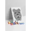 Köpek Desenli Mandala Tuval Boyama Seti 40x50 cm