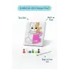 Kupa İçinde Sevimli Kedi Çocuk Boyama Tuvali – Şövalesiz Boyama Seti 20x20 cm