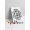 Lotus Desenli Mandala Tuval Boyama Seti 40x50 cm