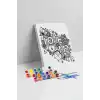 Love Desenli Mandala Tuval Boyama Seti 40x50 cm