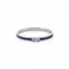 Marquise Diamond Navy Enamel Ring