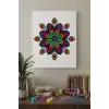 Minimal Çiçek Mandala Tuval Boyama Seti 40x50 cm