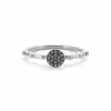 Minimal Circle Pave Diamond Ring