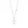 Minimal Diamond Angel Pendant Necklace