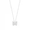 Minimal Diamond Butterfly Pendant Necklace