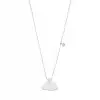 Minimal Diamond Cloud Pendant Necklace