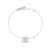 Minimal Diamond Clover Bracelet