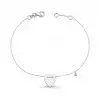 Minimal Diamond Heart Bracelet