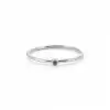 Minimal Emerald Accent Ring