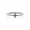 Minimal Star Pave Diamond Ring
