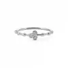 Minimal Three-Stone Diamond Ring
