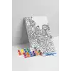 Mitolojik Figürler Desenli Mandala Tuval Boyama Seti 40x50 cm
