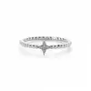 Modern Star Pave Diamond Ring