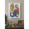 Müzik Notaları Desenli Mandala Tuval Boyama Seti 40x50 cm