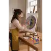 Oval Çiçek Mandala Tuval Boyama Seti 40x50 cm