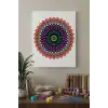 Oval Çiçek Mandala Tuval Boyama Seti 40x50 cm