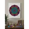 Oval Çiçek Mandala Tuval Boyama Seti 40x50 cm