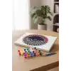 Oval Çiçek Mandala Tuval Boyama Seti 40x50 cm