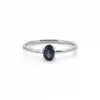 Oval-Shaped Sapphire Ring with Diamond Accents