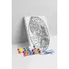 Peri Kızı Desenli Mandala Tuval Boyama Seti 40x50 cm