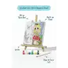 Peri Kızı Temalı Çocuk Boyama Tuvali – Şövaleli Eğitici Boyama Seti 20x20 cm