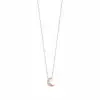 Pink Crescent Necklace