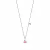Pink Enamel Heart Necklace