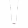 Pink Eye Diamond Necklace