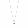 Purple Aura Solitaire Necklace