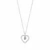 Purple Beaded Heart Necklace