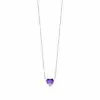 Purple Blush Heart Necklace