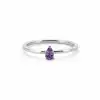 Purple Elegant Drop Ring