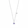 Purple Enamel Heart Necklace