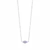 Purple Eye Diamond Necklace