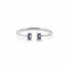 Purple Twin Baguette Ring