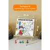 Ramazan Bayramı Çocuklar İçin Eğitici Boyama Tuvali (Şövaleli)