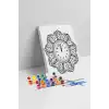 Saat Desenli Mandala Tuval Boyama Seti 40x50 cm