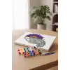 Şal Desenli Mandala Tuval Boyama Seti 40x50 cm