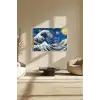 Sayılarla Boyama Seti 40 x 50 cm Tuval Şasesine Gerili Geceler Dalga