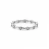 Sculpted Bone-Shaped Full Eternity Diamond Ring