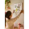 Sevimli Fil Temalı Çocuk Boyama Tuvali – Şövalesiz Eğitici Boyama Seti 20x20 cm