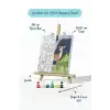 Sevimli Geyik Temalı Çocuk Boyama Tuvali – Şövaleli Eğitici Boyama Seti 20x20 cm