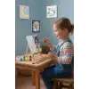 Sevimli Geyik Temalı Çocuk Boyama Tuvali – Şövaleli Eğitici Boyama Seti 20x20 cm
