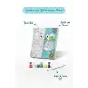 Sevimli Kuğular Temalı Çocuk Boyama Tuvali – Şövalesiz Eğitici Boyama Seti 20x20 cm
