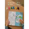 Sevimli Kuğular Temalı Çocuk Boyama Tuvali – Şövalesiz Eğitici Boyama Seti 20x20 cm