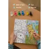 Sevimli Safari Hayvanları – Çocuk Boyama Tuvali Seti 20x20 cm
