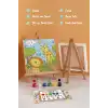 Sevimli Safari Hayvanları – Çocuk Boyama Tuvali Seti 20x20 cm