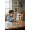 Sevimli Sincap Temalı Çocuk Boyama Tuvali – Şövaleli Eğitici Boyama Seti 20x20 cm