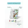Sevimli Sincap Temalı Çocuk Boyama Tuvali – Şövalesiz Eğitici Boyama Seti 20x20 cm