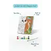 Sevimli Sincap Temalı Çocuk Boyama Tuvali – Şövalesiz Eğitici Boyama Seti 20x20 cm